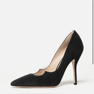 Paul Andrew Zenadia Black Seude Pumps, Size 41 / Women’s 10.5
